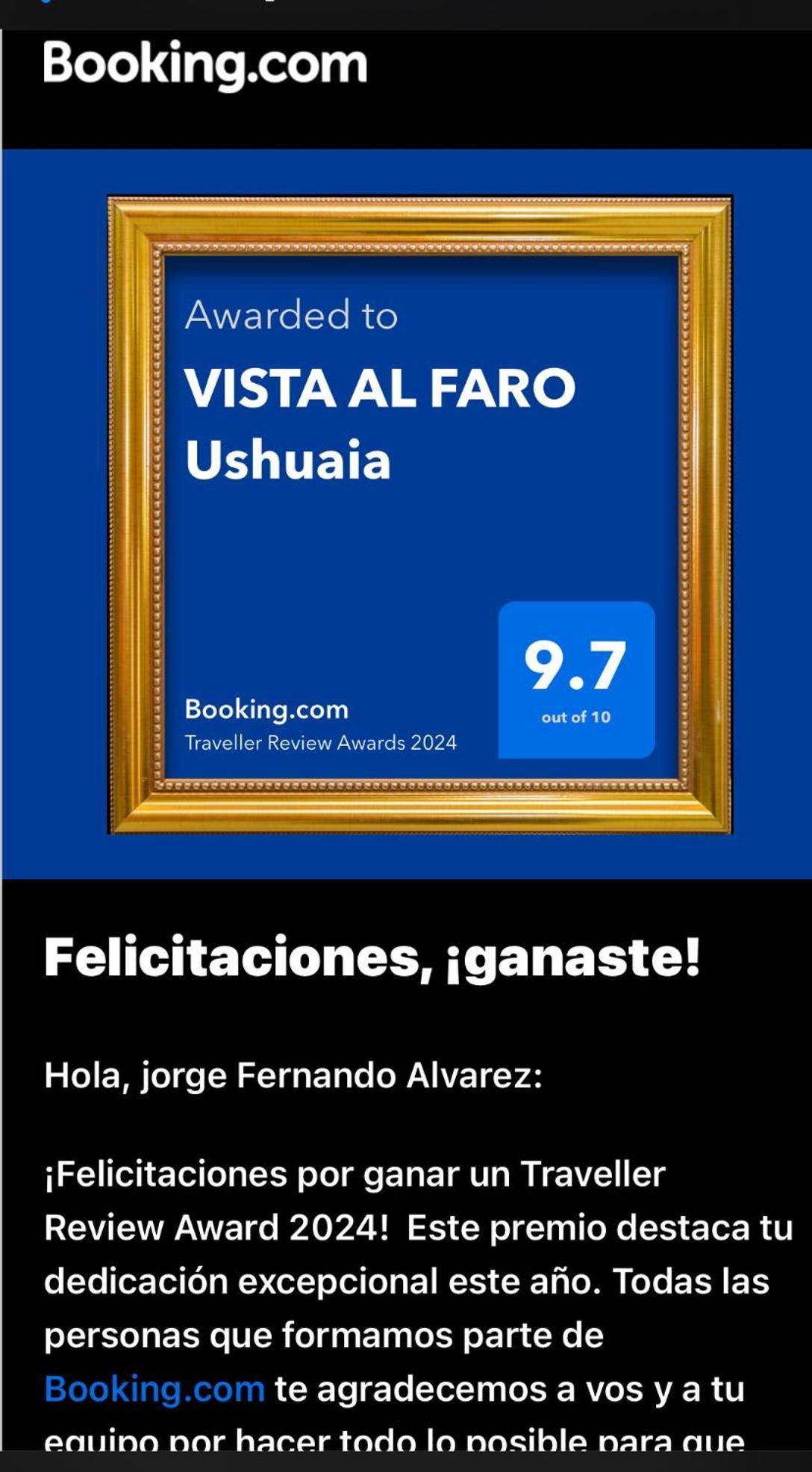Apartamento JF VISTA AL FARO Alojamiento Temporario Ushuaia Exterior foto